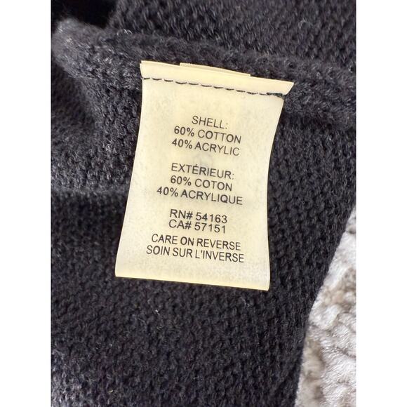 Ivanka Trump Size M Open Front Cardigan Sweater Black Long Sleeve Zipper - Picture 7 of 9